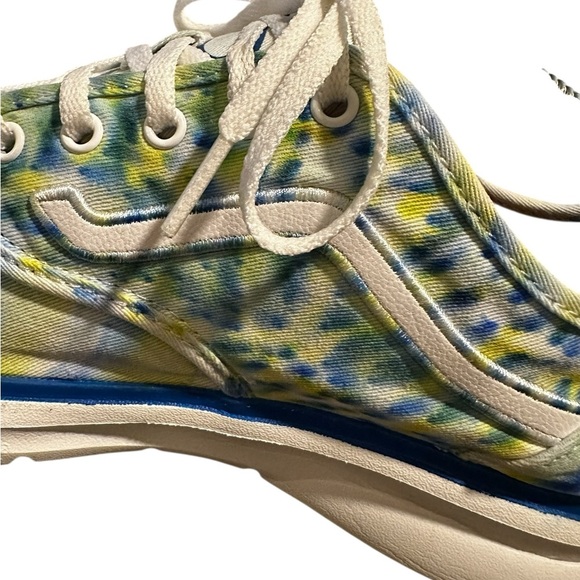 Vans Iso 2 Blue Green Hand Tie-Dye Upcycled Canvas Shoes Men's Size 10 - Picture 5 of 9